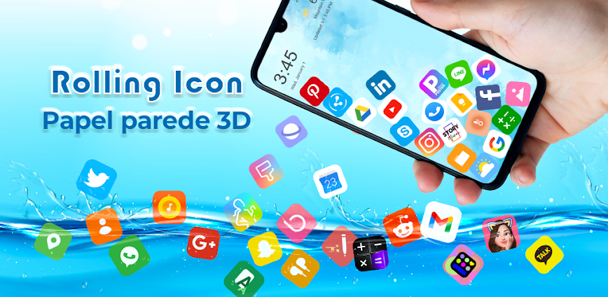 Rolling Icon: Papel parede 3D