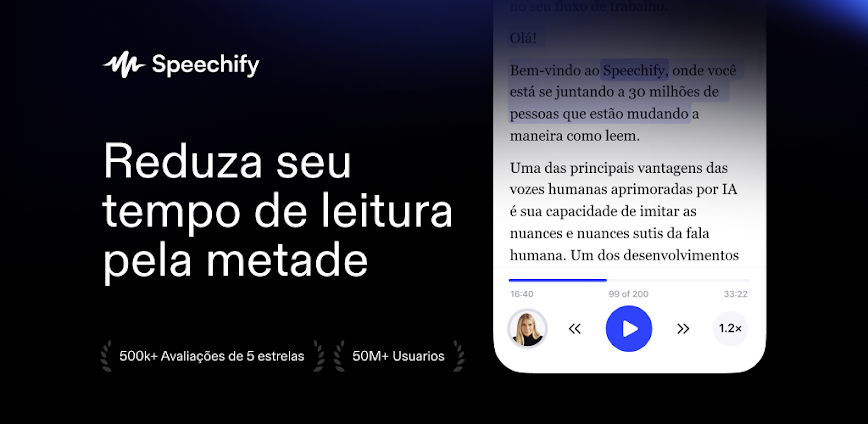 Speechify: Leitor de Voz IA